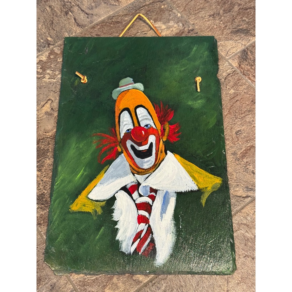 Clown Art Painting Folk Art Wall Decor Whimsical Circus Decor‎ 16 in
